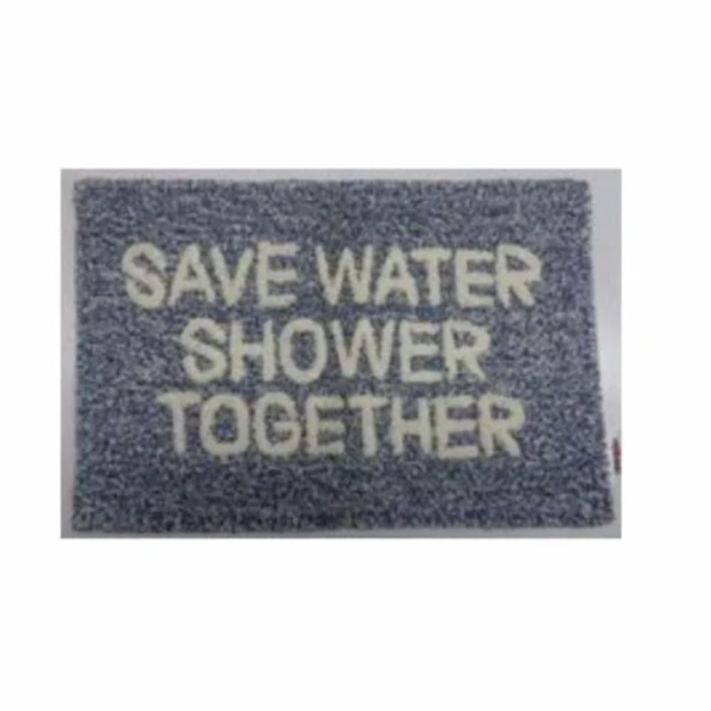 Save Water Shower Together Bathroom Mat